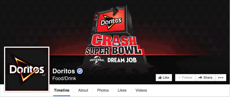 Facebook Page Doritos