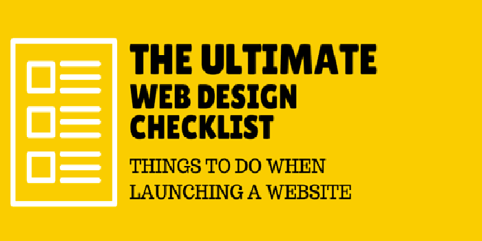 The Ultimate Web Design Checklist