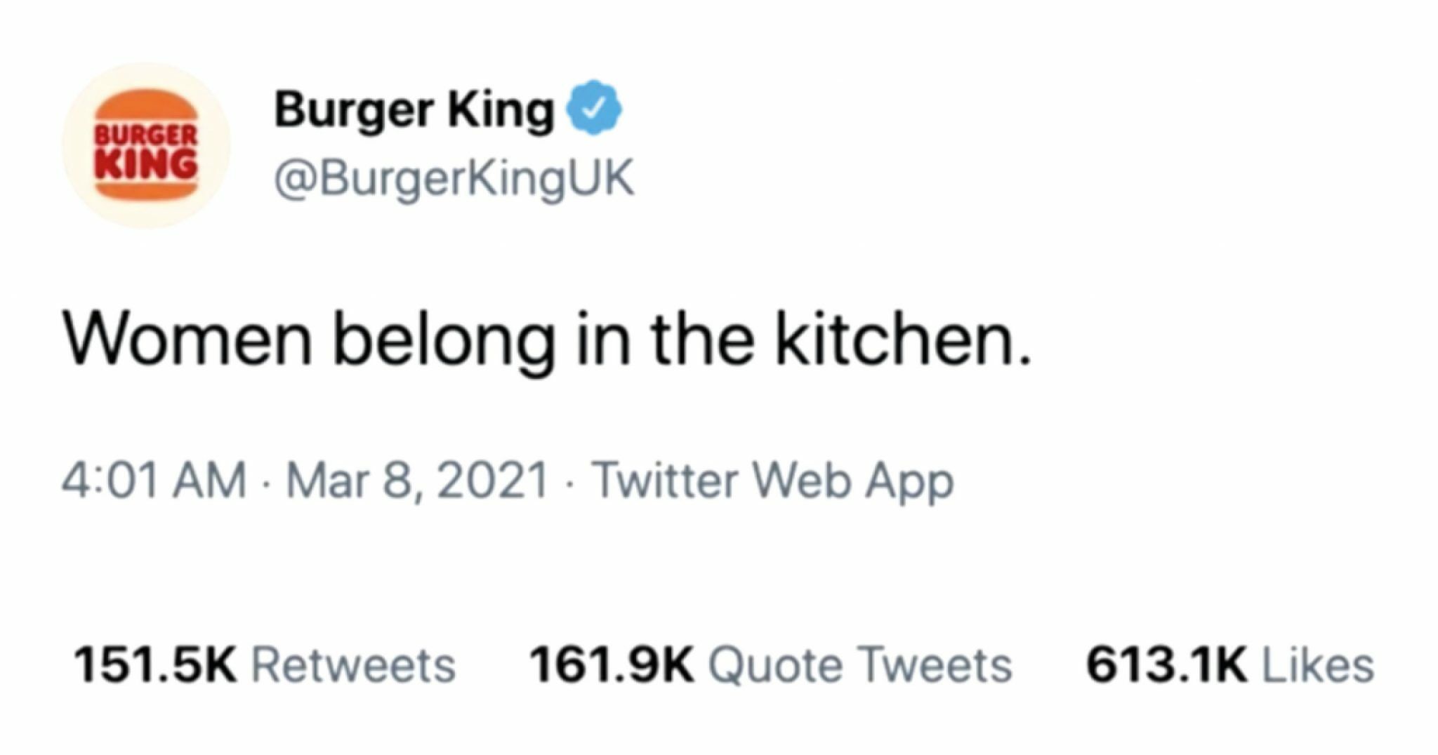 burger king women's day tweet